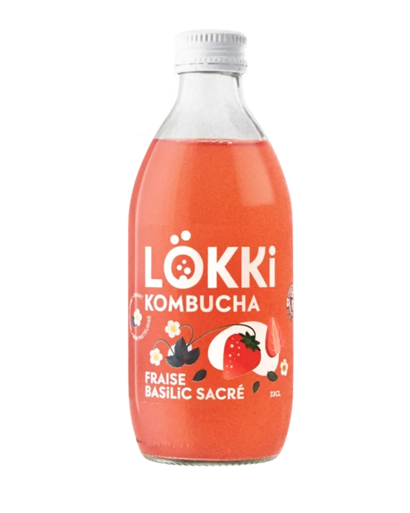 Kombucha Fraise Basilic — 33cl